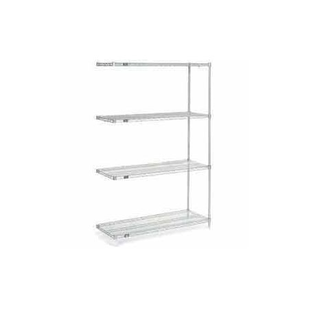Nexel ate Wire Shelving Add-On, Silver Epoxy, 72W x 24D x 54H A24725EP